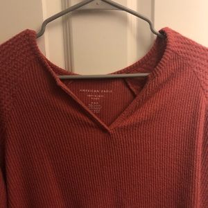 Pink cropped American Eagle sweater